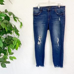 STS Blue Emma Crop Distressed Skinny Jeans